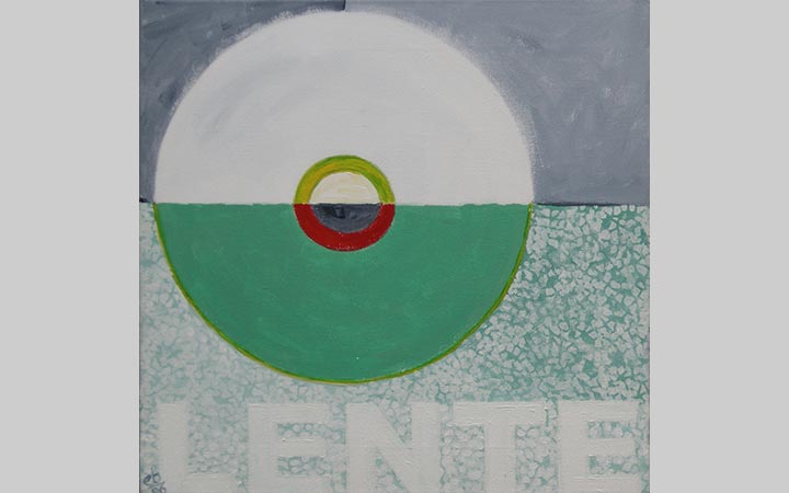 Lente 2, 2010, acryl op doek, 40x40 cm