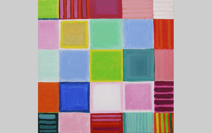  Voorjaar 1, 2010, acryl op doek, 45x45 cm