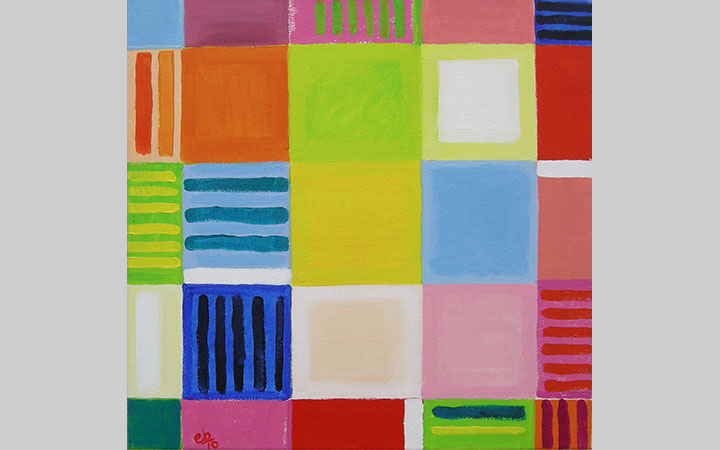  Voorjaar 2, 2010, acryl op doek, 45x45 cm