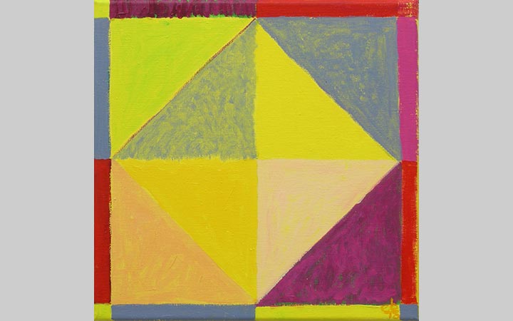  Voorjaar 7, 2010, acryl op doek, 30x30 cm