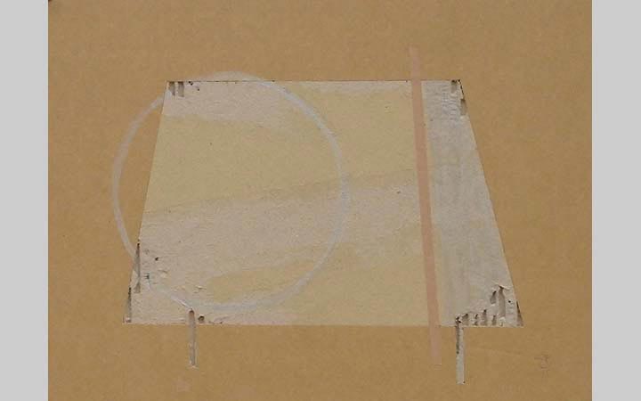 2015,	Cirkel, collage op karton, 30x40 cm